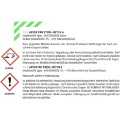 Arvox Pro Reiniger Stein + Beton 1 L -Wenko Astra Geschaft 653466 3796 Hazard