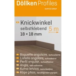 Knickwinkel Schwarz Selbstklebend 18 Mm X 18 Mm Länge 5000 Mm -Wenko Astra Geschaft 656210 LayoutKniWi5mFront 2