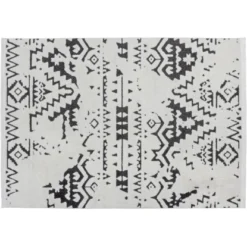 Kayoom Teppich Agadir 110 Weiß-Schwarz 120 Cm X 170 Cm