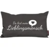 Magma Kissen Lieblingsmensch 30 Cm X 50 Cm Anthrazit
