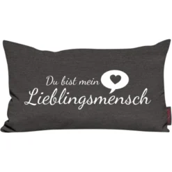 Magma Kissen Lieblingsmensch 30 Cm X 50 Cm Anthrazit