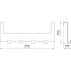 Siro Türgarderobe 1977 Metall Chrom Glänzend Länge 255 Mm 4 Haken 11 Siro Türgarderobe 1977 Metall Chrom Glänzend Länge 255 Mm 4 Haken -Wenko Astra Geschaft 689267 3567 8TZ