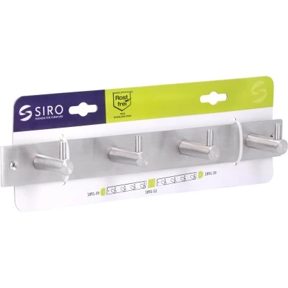 Siro Hakenleiste 1890 Edelstahl Länge 322 Mm 4 Haken 5 Siro Hakenleiste 1890 Edelstahl Länge 322 Mm 4 Haken – Bild 5