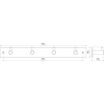 Siro Hakenleiste 1890 Edelstahl Länge 322 Mm 4 Haken 8 Siro Hakenleiste 1890 Edelstahl Länge 322 Mm 4 Haken – Bild 8