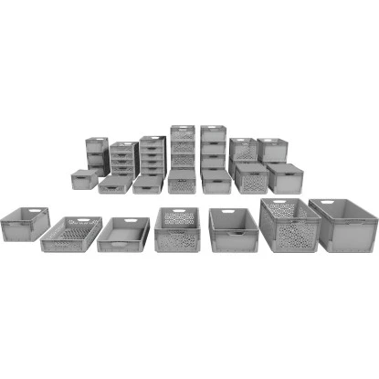 Eurobox-System Box Vollwand 60 X 40 X 12 Cm Grau 2 Eurobox-System Box Vollwand 60 X 40 X 12 Cm Grau – Bild 2