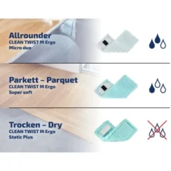 Leifheit Wischbezug Clean Twist M Ergo Static Plus -Wenko Astra Geschaft 701752 4406 03