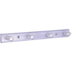 Siro Hakenleiste SM8162 Kunststoff Glaseffekt Aluminium Länge 300 Mm 4 Haken -Wenko Astra Geschaft 711602 3567 5