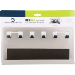 Siro Schlüsselleiste Mit Ablage 1996 Metall Nickel Matt Länge 300 Mm -Wenko Astra Geschaft 711822 3567 6