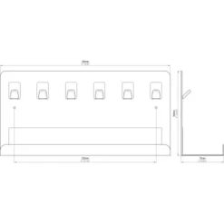 Siro Schlüsselleiste Mit Ablage 1996 Metall Nickel Matt Länge 300 Mm -Wenko Astra Geschaft 711822 3567 8TZ