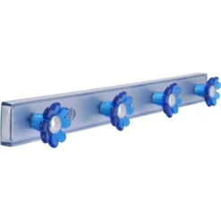 Siro Hakenleiste SM8161 Kunststoff Blau Blumen Länge 300 Mm 4 Haken -Wenko Astra Geschaft 711973 3567 3