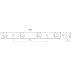 Siro Hakenleiste SM8161 Kunststoff Blau Blumen Länge 300 Mm 4 Haken -Wenko Astra Geschaft 711973 3567 8TZ