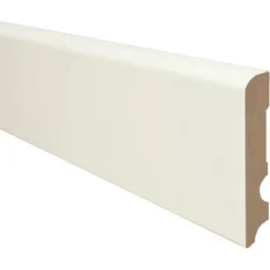 Sockelleiste MDF Rund Grundiert 90 Mm X 16 Mm X 2600 Mm