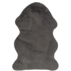 Lalee Teppich Kunstfell Grau 60 Cm X 90 Cm