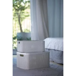 Best Freizeitmöbel Aufbewahrungsboxen Curver Style 3-er Set Creme M Mit Deckel -Wenko Astra Geschaft 757160 3271 13