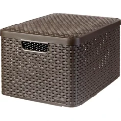 Best Freizeitmöbel Aufbewahrungsboxen Curver Style 3-er Set Dunkelbraun L