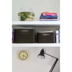 Best Freizeitmöbel Aufbewahrungsboxen Curver Style 3-er Set Dunkelbraun L -Wenko Astra Geschaft 757164 3271 6