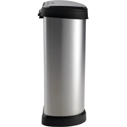 Curver Decobin Mülleimer 40 L Mit Drücker Silber Metallic 5 Curver Decobin Mülleimer 40 L Mit Drücker Silber Metallic – Bild 5