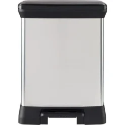 Curver Decobin Mülleimer 30 L Mit Fußpedal Silber Metallic -Wenko Astra Geschaft 757196 32716