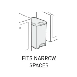 Curver Deco Slim Bin Mülleimer 40 L Mit Fußpedal Silber Metallic -Wenko Astra Geschaft 757199 3271 10