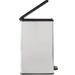 Curver Deco Slim Bin Mülleimer 40 L Mit Fußpedal Silber Metallic -Wenko Astra Geschaft 757199 3271 3