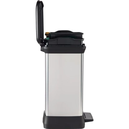 Curver Decobin Duo Mülleimer 30 L Mit Fußpedal Silber Metallic 5 Curver Decobin Duo Mülleimer 30 L Mit Fußpedal Silber Metallic – Bild 5