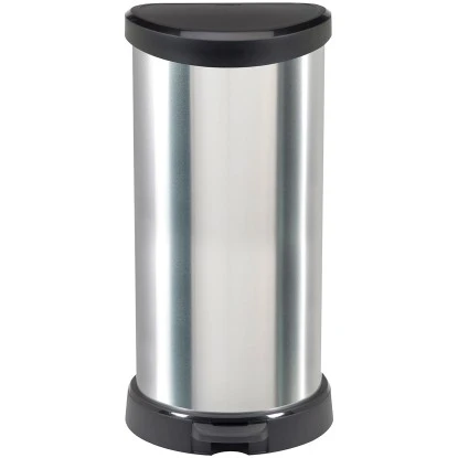 Curver Decobin Mülleimer 40 L Mit Fußpedal Silber Metallic 5 Curver Decobin Mülleimer 40 L Mit Fußpedal Silber Metallic – Bild 5