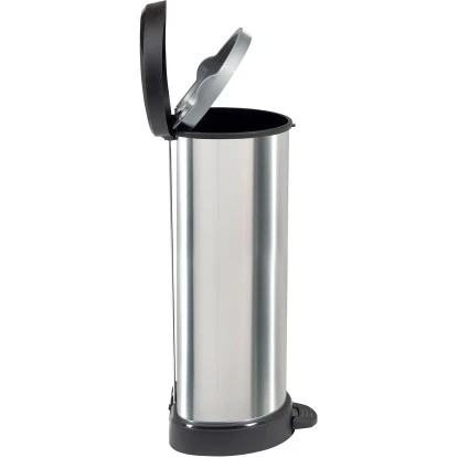 Curver Decobin Mülleimer 40 L Mit Fußpedal Silber Metallic 7 Curver Decobin Mülleimer 40 L Mit Fußpedal Silber Metallic – Bild 7