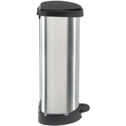 Curver Decobin Mülleimer 40 L Mit Fußpedal Silber Metallic 25 Curver Decobin Mülleimer 40 L Mit Fußpedal Silber Metallic -Wenko Astra Geschaft 757208 3271 8