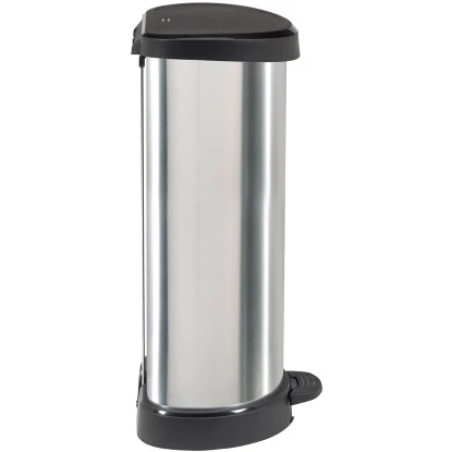 Curver Decobin Mülleimer 40 L Mit Fußpedal Silber Metallic 10 Curver Decobin Mülleimer 40 L Mit Fußpedal Silber Metallic – Bild 10