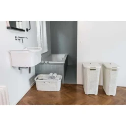 Best Freizeitmöbel Wäschekorb + Wäschebox Curver Style Creme 45 L + 60 L -Wenko Astra Geschaft 757209 3271 14