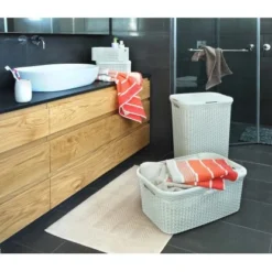 Best Freizeitmöbel Wäschekorb + Wäschebox Curver Style Creme 45 L + 60 L -Wenko Astra Geschaft 757209 3271 16