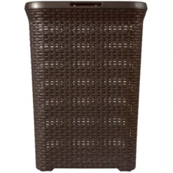 Best Freizeitmöbel Wäschekorb + Wäschebox Curver Style Dunkelbraun 45 L + 60 L -Wenko Astra Geschaft 757212 3271 2