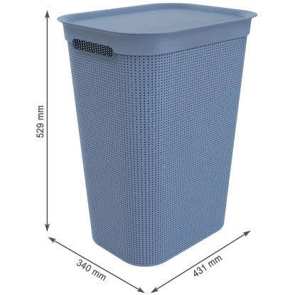 Rotho Wäschesammler Brisen 50 L Blau 4 Rotho Wäschesammler Brisen 50 L Blau – Bild 4