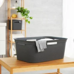 Rotho Wäschekorb Brisen 41 L Anthrazit -Wenko Astra Geschaft 7610859199133 1516 1 1