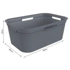 Rotho Wäschekorb Brisen 41 L Anthrazit