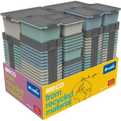 Rotho Stapelbox Compact A3 Mit Rollen 70 L Blau 2 Rotho Stapelbox Compact A3 Mit Rollen 70 L Blau – Bild 2