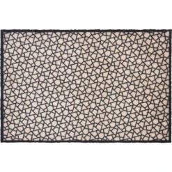 Sauberlaufmatte Waben Schwarz-Beige 50 Cm X 75 Cm