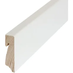 Sockelleiste Massivholz Weiß 58 Mm X 16 Mm Länge 2400 Mm