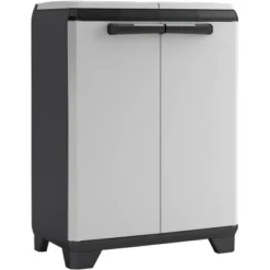 Kis Recyclingschrank Split Premium 92 Cm X 68 Cm X 39 Cm Schwarz-Hellgrau