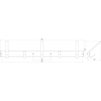 Siro Hakenleiste 1674 Metall Aluminium Matt Länge 550 Mm 5 Haken 7 Siro Hakenleiste 1674 Metall Aluminium Matt Länge 550 Mm 5 Haken – Bild 7
