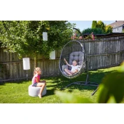 Hängesessel Leyburn Aus Polyrattan Grau-Taupe -Wenko Astra Geschaft 8458937 8