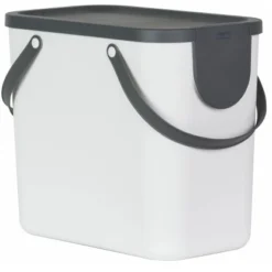 Rotho Mülleimer Albula Weiß 25 L