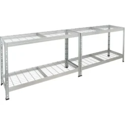 Ar Shelving Rivet Wire Schwerlast-Steckregal Mit Stahlgitter-Böden 180x90x45 4 B -Wenko Astra Geschaft 8586002700626 4343 5
