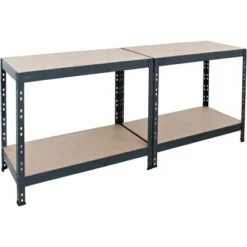 Metall-Schwerlast-Steckregal Rivet Anthrazit 180 Cm X 90 Cm X 45 Cm 4 Böden -Wenko Astra Geschaft 8586002701340 4343 3