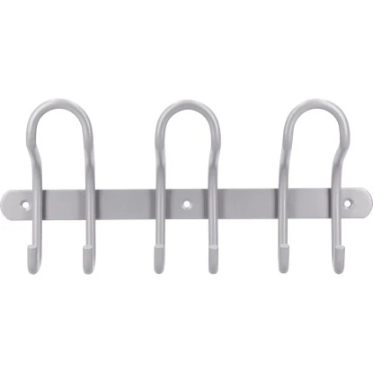 Siro Hakenleiste 1783 Metall Aluminium Länge 300 Mm 6 Haken 2 Siro Hakenleiste 1783 Metall Aluminium Länge 300 Mm 6 Haken – Bild 2