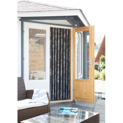 Türvorhang Flauschi Schwarz-Grau 90 Cm X 200 Cm 2 Türvorhang Flauschi Schwarz-Grau 90 Cm X 200 Cm – Bild 2