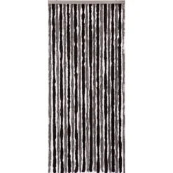 Türvorhang Flauschi Schwarz-Grau 90 Cm X 200 Cm
