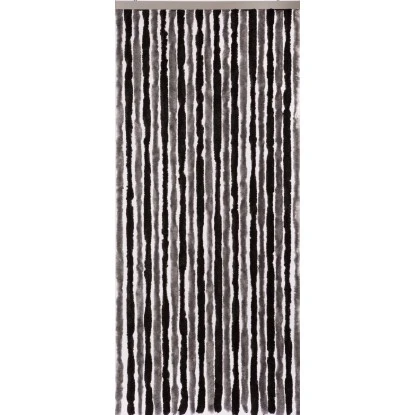 Türvorhang Flauschi Schwarz-Grau 90 Cm X 200 Cm 1 Türvorhang Flauschi Schwarz-Grau 90 Cm X 200 Cm