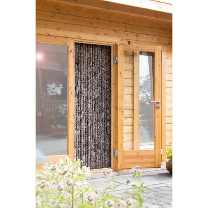 Türvorhang Flauschi Braun-Meliert 90 Cm X 200 Cm 2 Türvorhang Flauschi Braun-Meliert 90 Cm X 200 Cm – Bild 2