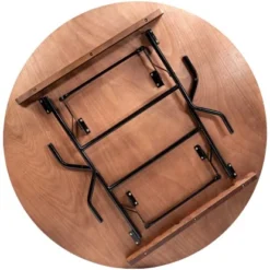 Veba Klapptisch Rund Ø 122 Cm Braun 6 Personen